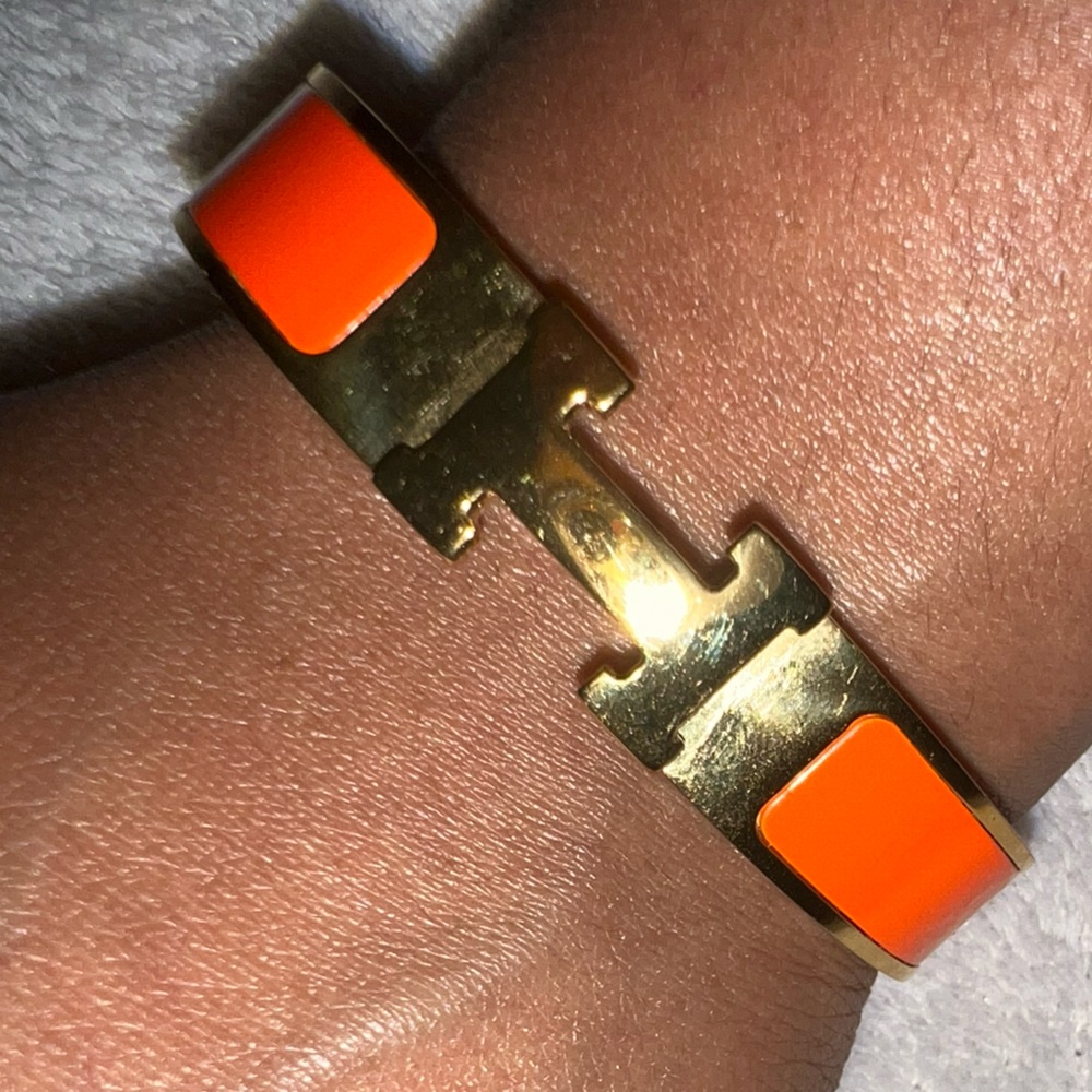 Hermes Clic H Bracelet - Orange